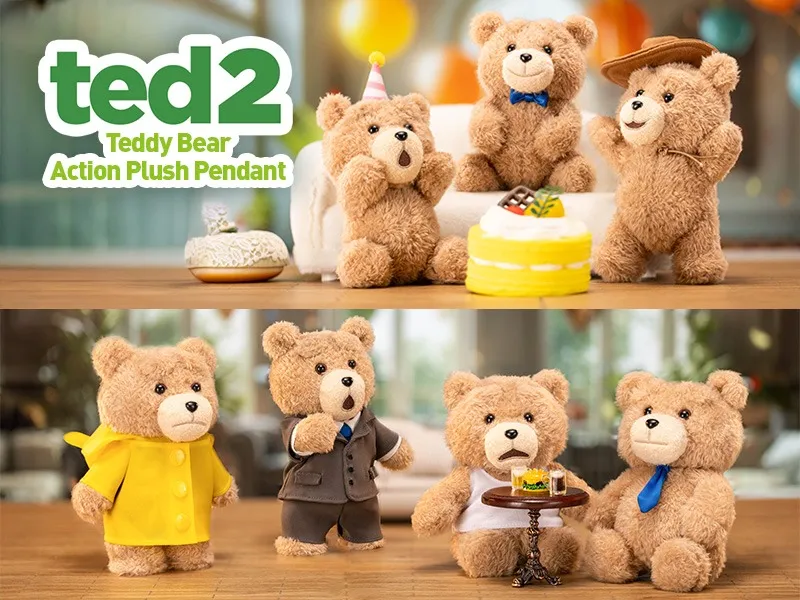 Ted2 Teddy Bear アクションぬいぐるみペンダント シリーズ【アソートボックス】