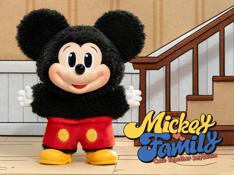 DISNEY ミッキーファミリー キュート トゥギャザー シリーズ ぬいぐるみキーチェーン【ピース】
